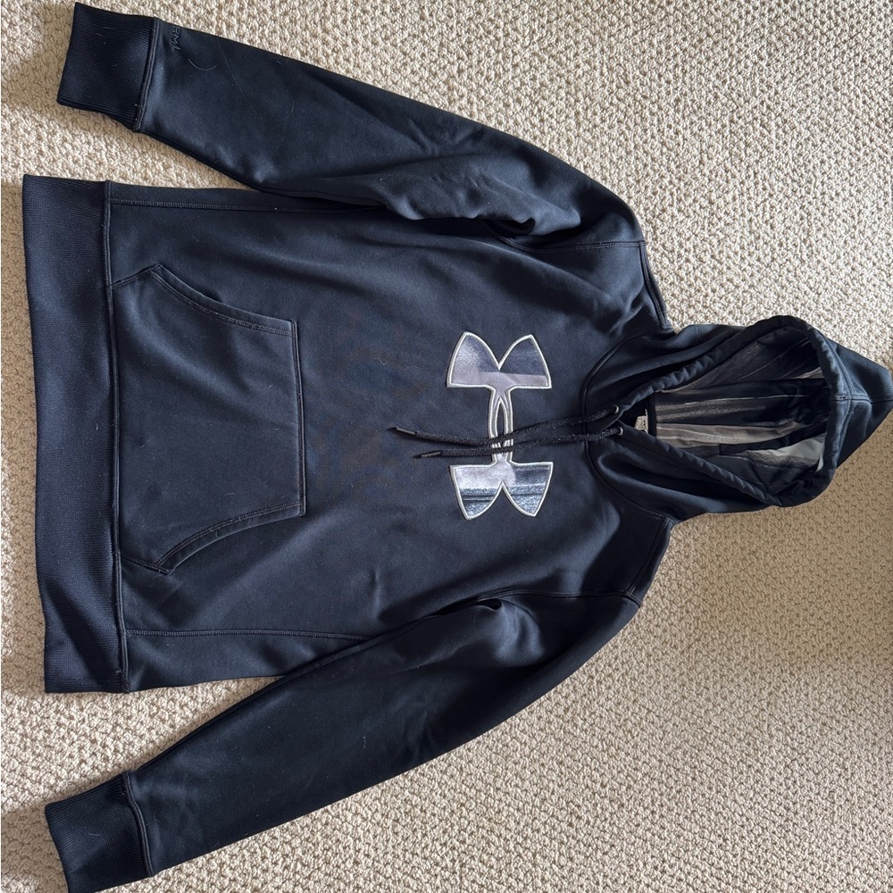 Under Armour Black Hoodie with Silver Logo